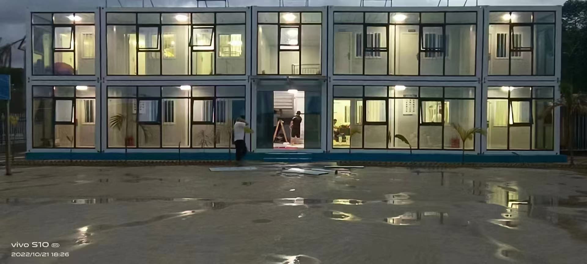 滨海园区与模块化办公基地航拍